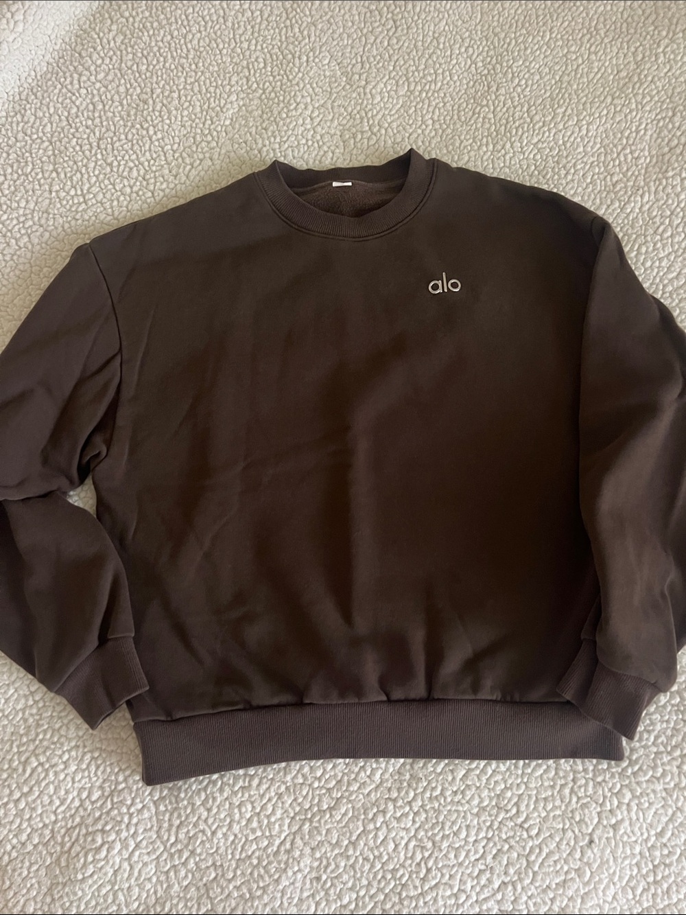 ALO Yoga Brown Crewneck Sweatshirt